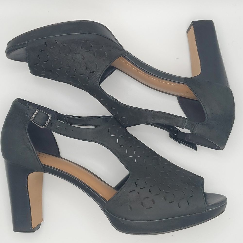 Clarks | Artisenal Perforated Leather Heels
